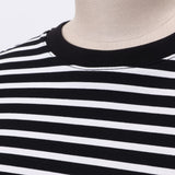 ボーダーギャザースリーブプルオーバー