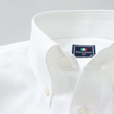 織りストライプボタンダウンシャツ【Made in Japan】