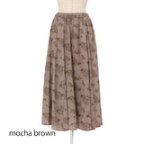 綿レーヨンペイズリーギャザースカート