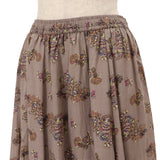 綿レーヨンペイズリーギャザースカート