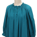 綿ボイルギャザーネックワンピース