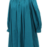 綿ボイルギャザーネックワンピース