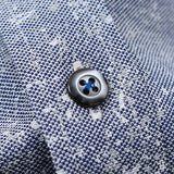 プリントカノコ前開きポロシャツ【Made in Japan】