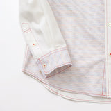 刺し子ドビーボーダーギミックシャツ【Made in Japan】