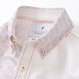 刺し子ドビーボーダーギミックシャツ【Made in Japan】