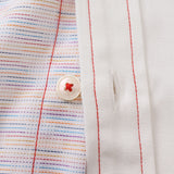 刺し子ドビーボーダーギミックシャツ【Made in Japan】