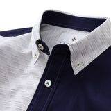 刺し子ドビーボーダーギミックシャツ【Made in Japan】