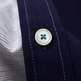 刺し子ドビーボーダーギミックシャツ【Made in Japan】