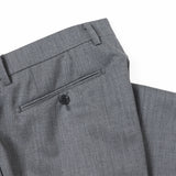 ツイル無地SUPER100’sパンツ(ノータック)【Made in Japan】