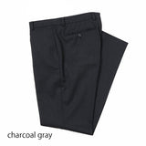 ツイル無地SUPER100’sパンツ(ノータック)【Made in Japan】