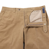 オーガニック別珍ストレッチパンツ(ノータック)【Made in Japan】