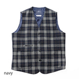 チェックツイードアウターベスト【Made in Japan】