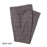 フラノストレッチカラーチェックパンツ(ノータック)【Made in Japan】