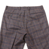 フラノストレッチカラーチェックパンツ(ノータック)【Made in Japan】