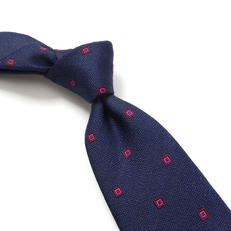 Seaward & Stearn】カラーミニスクエア小紋ネクタイ【Made in GBR