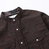 マルチカラーデニムバンドカラーシャツ【Made in Japan】