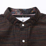 マルチカラーデニムバンドカラーシャツ【Made in Japan】