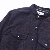マルチカラーデニムバンドカラーシャツ【Made in Japan】