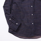 マルチカラーデニムバンドカラーシャツ【Made in Japan】