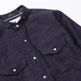 マルチカラーデニムバンドカラーシャツ【Made in Japan】