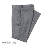 【尾州】カシミヤ混ストレッチヘリンボーン パンツ(ノータック)【Made in Japan】