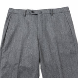 【尾州】カシミヤ混ストレッチヘリンボーン パンツ(ノータック)【Made in Japan】