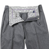 【尾州】カシミヤ混ストレッチヘリンボーン パンツ(ノータック)【Made in Japan】