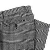 【尾州】カシミヤストレッチグレンチェック パンツ(ノータック)【Made in Japan】