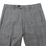 【尾州】カシミヤストレッチグレンチェック パンツ(ノータック)【Made in Japan】