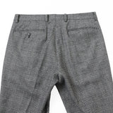 【尾州】カシミヤストレッチグレンチェック パンツ(ノータック)【Made in Japan】