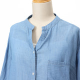 シアーデニムシャツロング