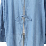 シアーデニムシャツロング