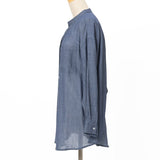 シアーデニムシャツロング