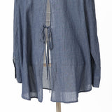 シアーデニムシャツロング