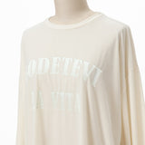 ロゴプリントベロアロングTシャツ