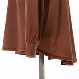 ロゴプリントベロアロングTシャツ