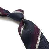 【FRANCO BASSI】ダブルストライプクレリックネクタイ【Made in Italy】