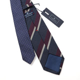 【FRANCO BASSI】ダブルストライプクレリックネクタイ【Made in Italy】