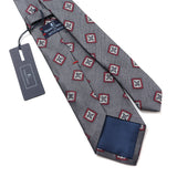 【FRANCO BASSI】スクエアフラワー小紋ネクタイ【Made in Italy】