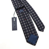 【FRANCO BASSI】ミニスクエアフラワー小紋ネクタイ【Made in Italy】