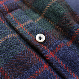 ブラッシュドチェック無地ギミックシャツ【Made in Japan】