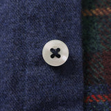 ブラッシュドチェック無地ギミックシャツ【Made in Japan】