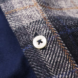 ブラッシュドチェック無地ギミックシャツ【Made in Japan】