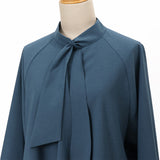 ラグラン袖スカーフタイ風ブラウス