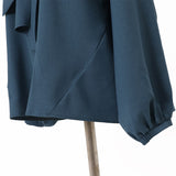 ラグラン袖スカーフタイ風ブラウス