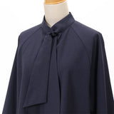 ラグラン袖スカーフタイ風ブラウス