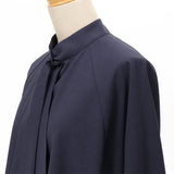 ラグラン袖スカーフタイ風ブラウス