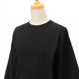 バルーン袖異素材使いニット