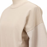 バルーン袖異素材使いニット