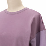 バルーン袖異素材使いニット